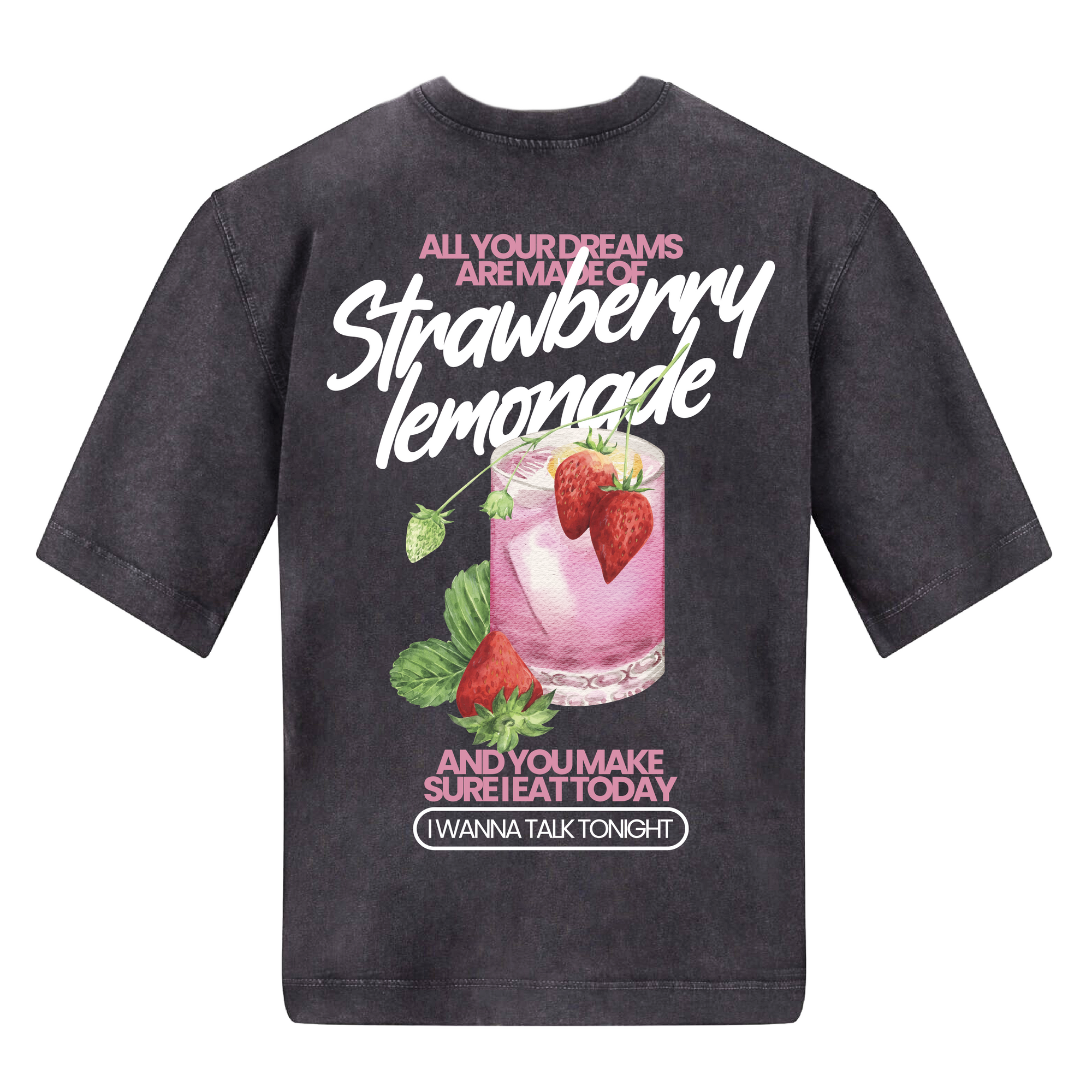 Strawberry Lemonade Oversized Washed Boxy T