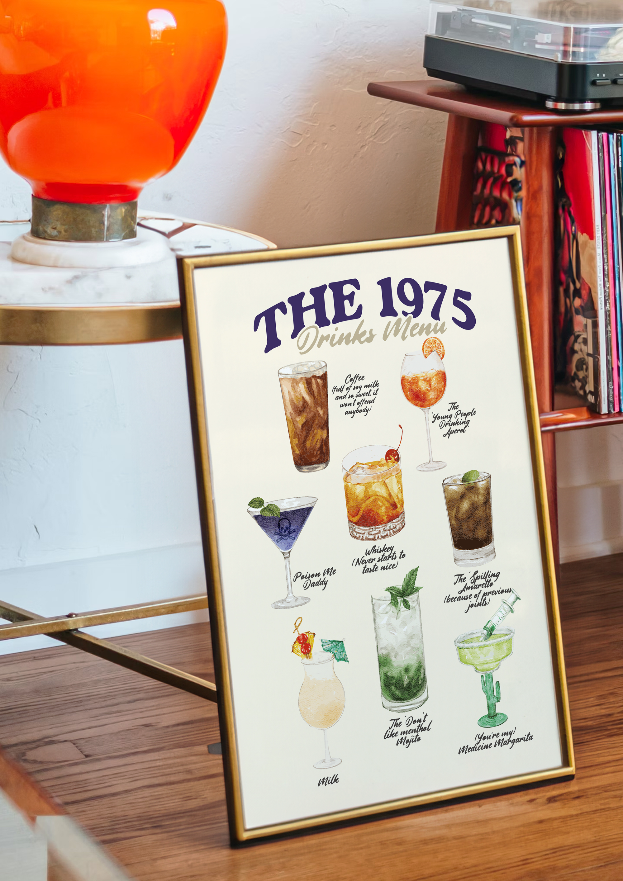 The 1975 Drinks Menu Poster