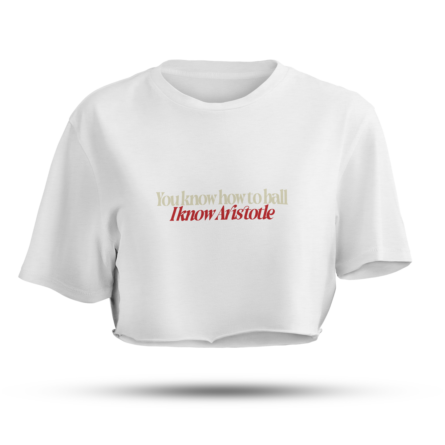 Taylor Swift You Know How To Ball I Know Aristotle Cropped Tshirt Taylor swift you know how to ball i know aristotle cropped tshirt