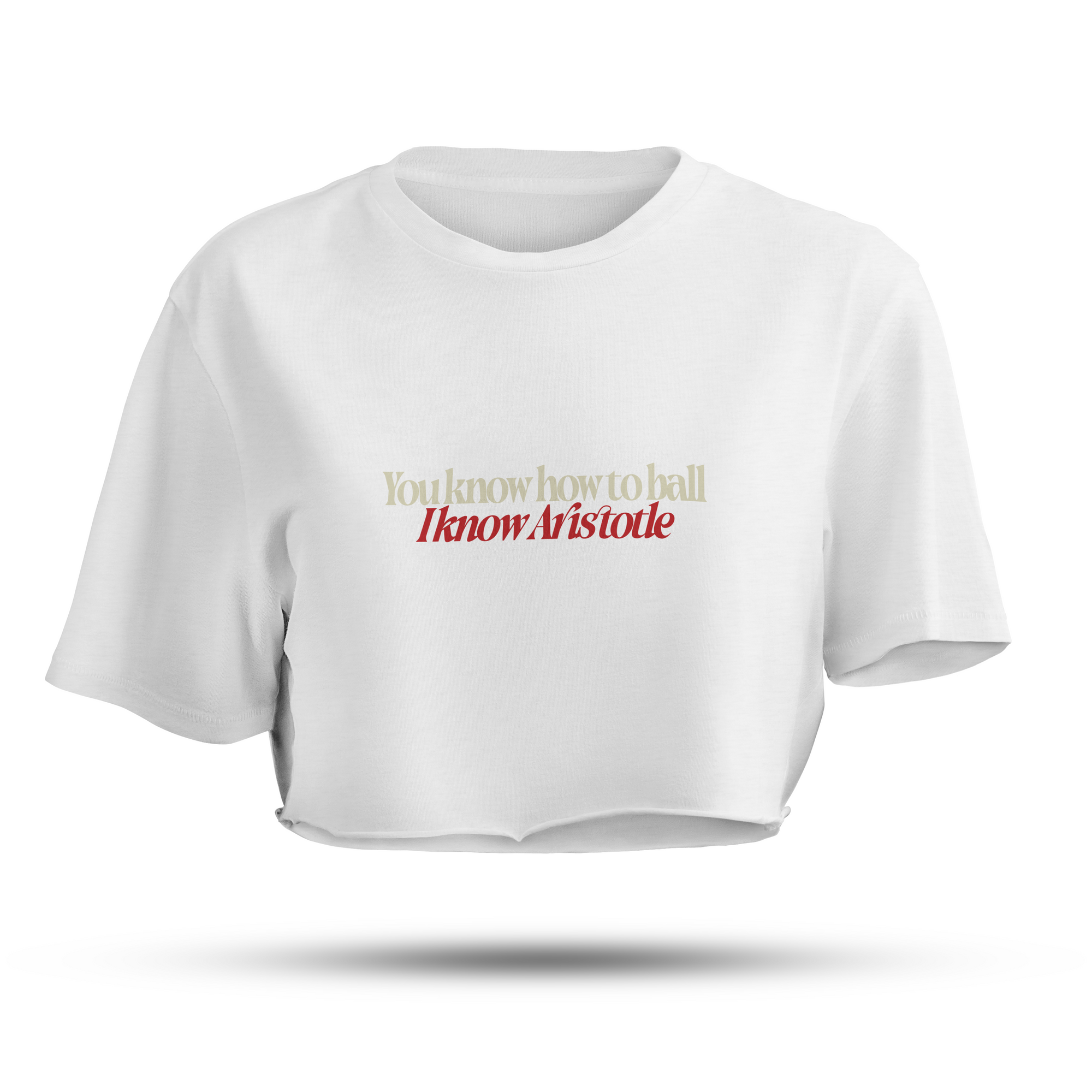 Taylor Swift You Know How To Ball I Know Aristotle Cropped Tshirt