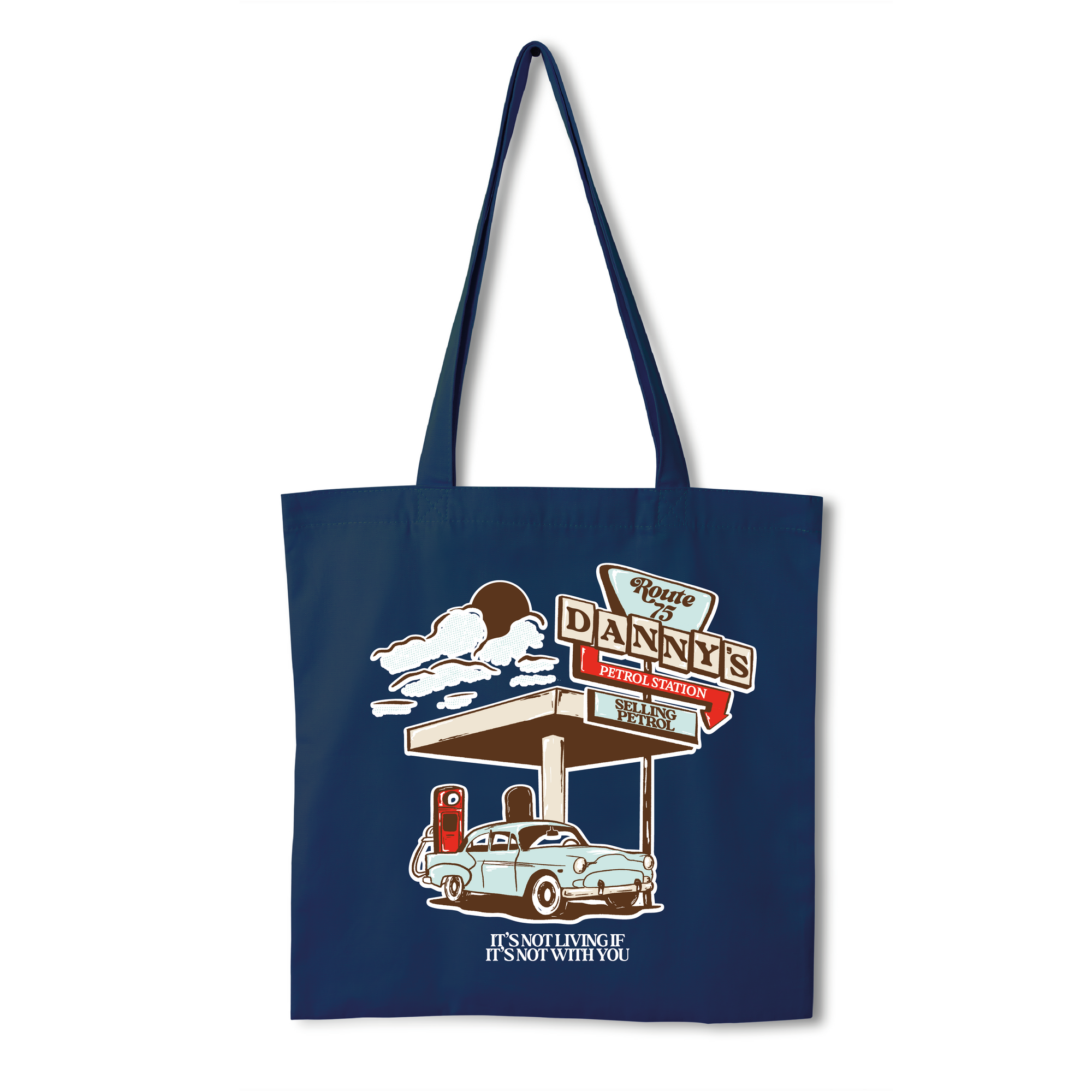 Route 75 Danny's Petrol Station Tote Bag