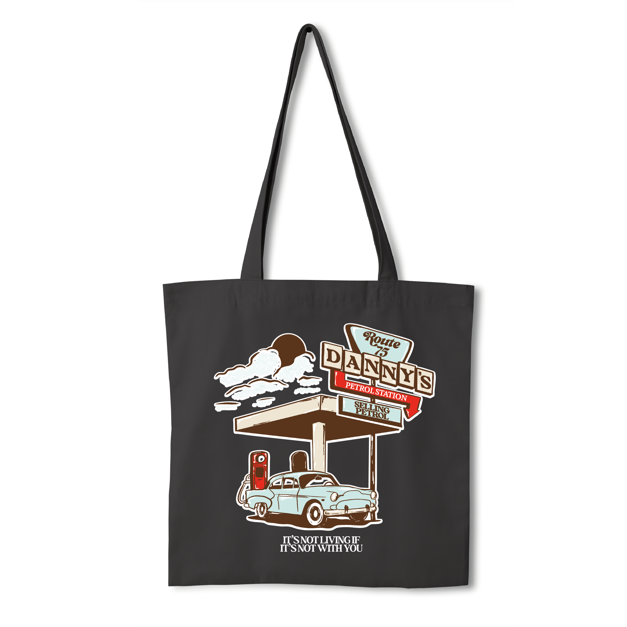 Route 75 Danny's Petrol Station Tote Bag