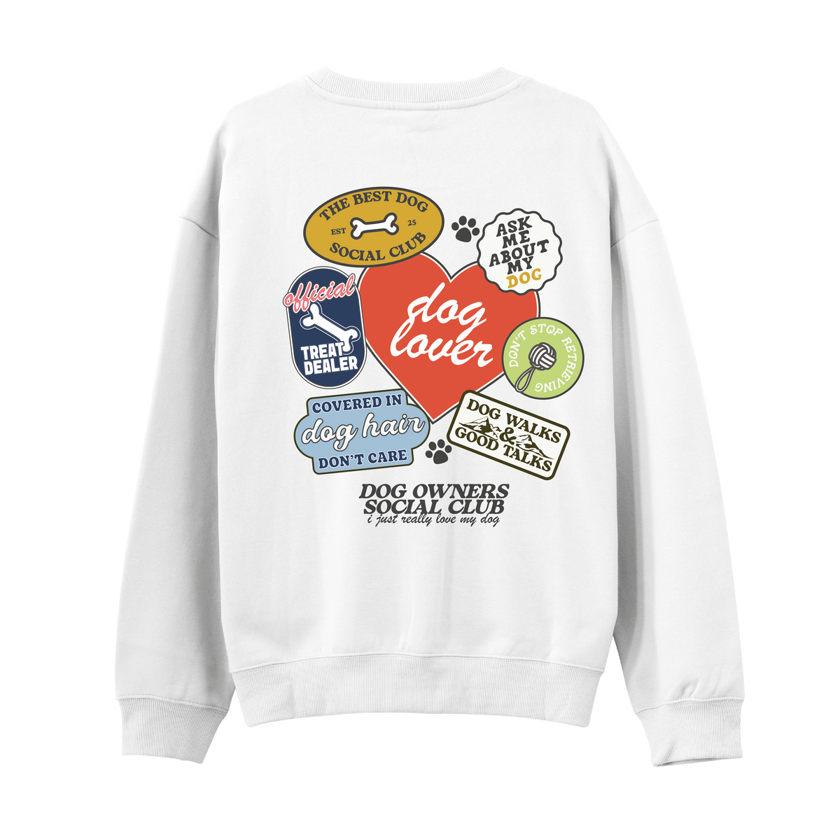 Dog Lovers Sticker Sweatshirt