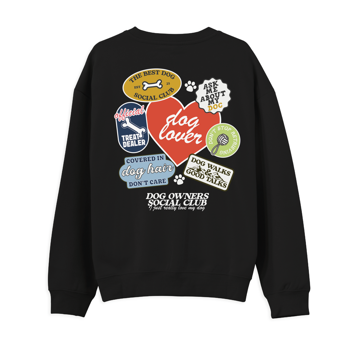 Dog Lovers Sticker Sweatshirt