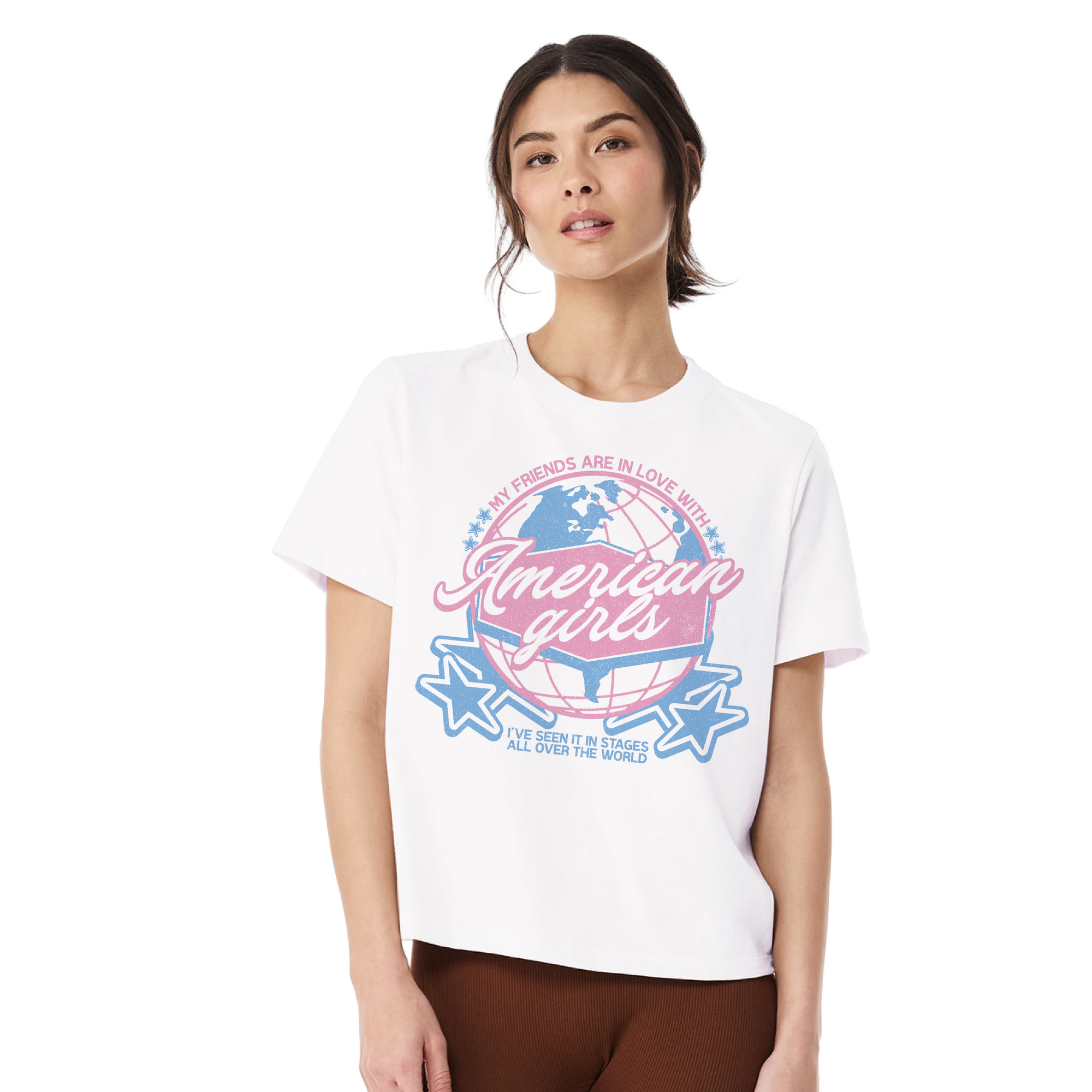 American Girls Globe Boxy Crop