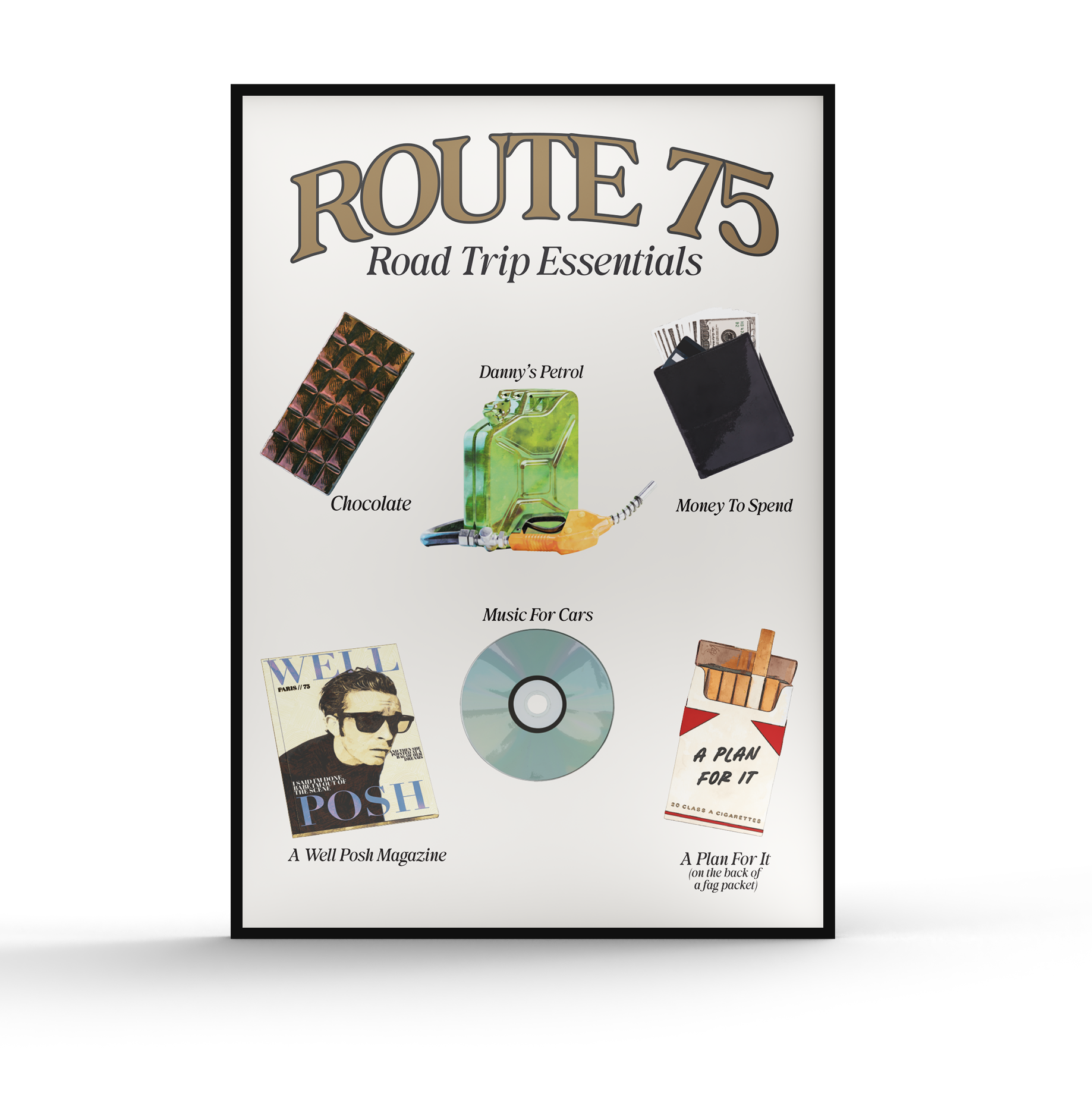 Route 75 Road Trip Essentials Poster